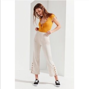 UO Sandra Side-Button Cropped Flare Pant